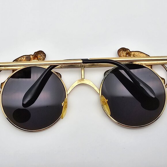 Mercura NYC Gold Brass Flying Monkeys Silver Mirror Vintage Aviator Sunglasses main image 11